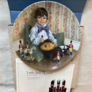 "Little Jack Horner" Limited-Edition 1982 Mother Goose Series Collector Plate